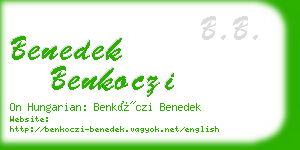 benedek benkoczi business card